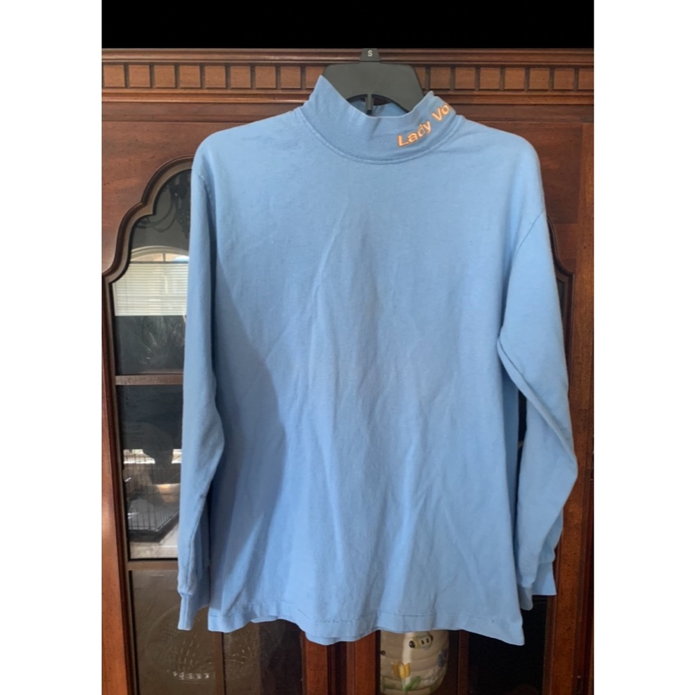 Vintage Womens TN Vols shirt Size Medium Mock Turtle Neck Blue and Orange